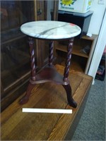 Wooden Table with Marble Top