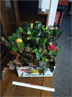 Box Plastic Flowers & Greenery
