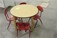 Round Table w/(4) Chairs, Approx 31"x23"