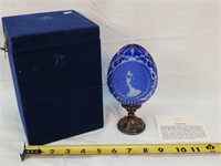 Faberge "Anastasiya" Crystal Egg w/ 925 Base