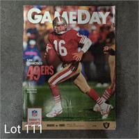 GameDay Raiders VS 49ers, 1989. Joe Montana