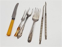 Lot of Small Serving Forks & Knife