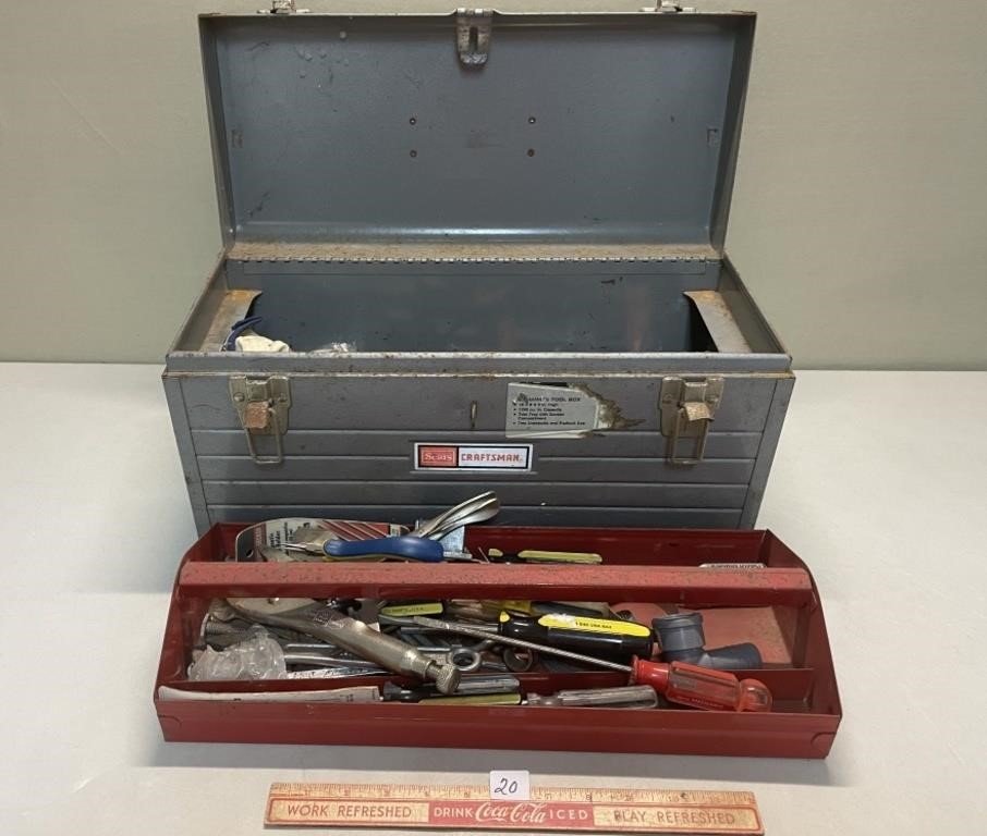 CRAFTSMEN TOOL BOX WITH TOOLS