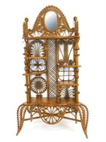 Victorian wicker etagere probably Heywood