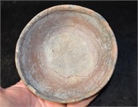 5 1/4" Patterned Mississippian Pottery Bowl found