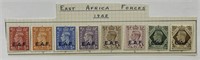 EAST AFRICA FORCES: 1942 E.A.F. Set of 8 Stamps