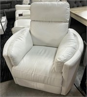Modern White Manual Swivel, Glider Reclining Chair
