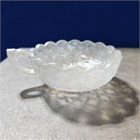 Imperial Pansy Pattern Glass Candy Dish w/Handle