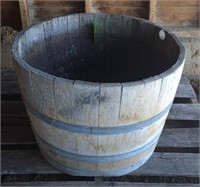 Whiskey Barrel Planter Box