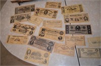 Collection of Copies of Confederate Currency