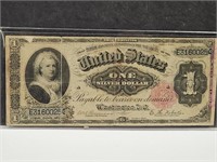 US 1891 Silver  $1 Note Currency  Saddle Blanket