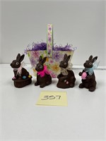 Chocolate Easter Bunny Figurines