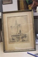 Signed F.W.W. Hoppe Etching