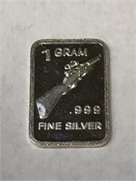 .999 Fine Silver Bar! Rifle 1g