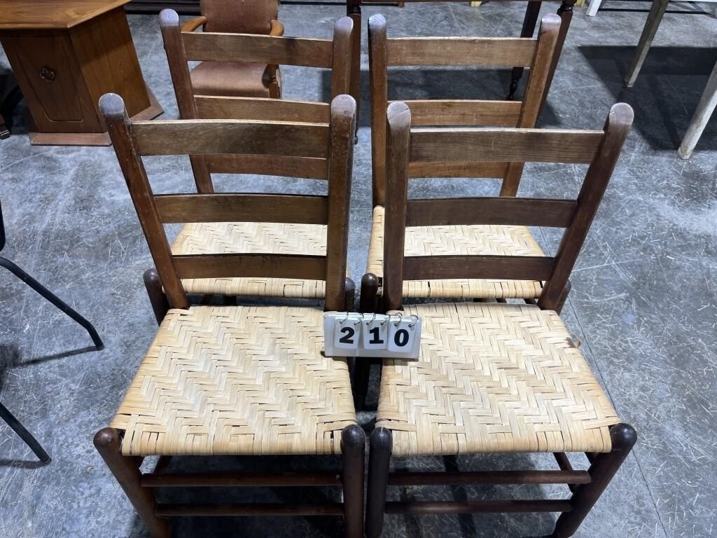 (4) Cane Bottom Chairs