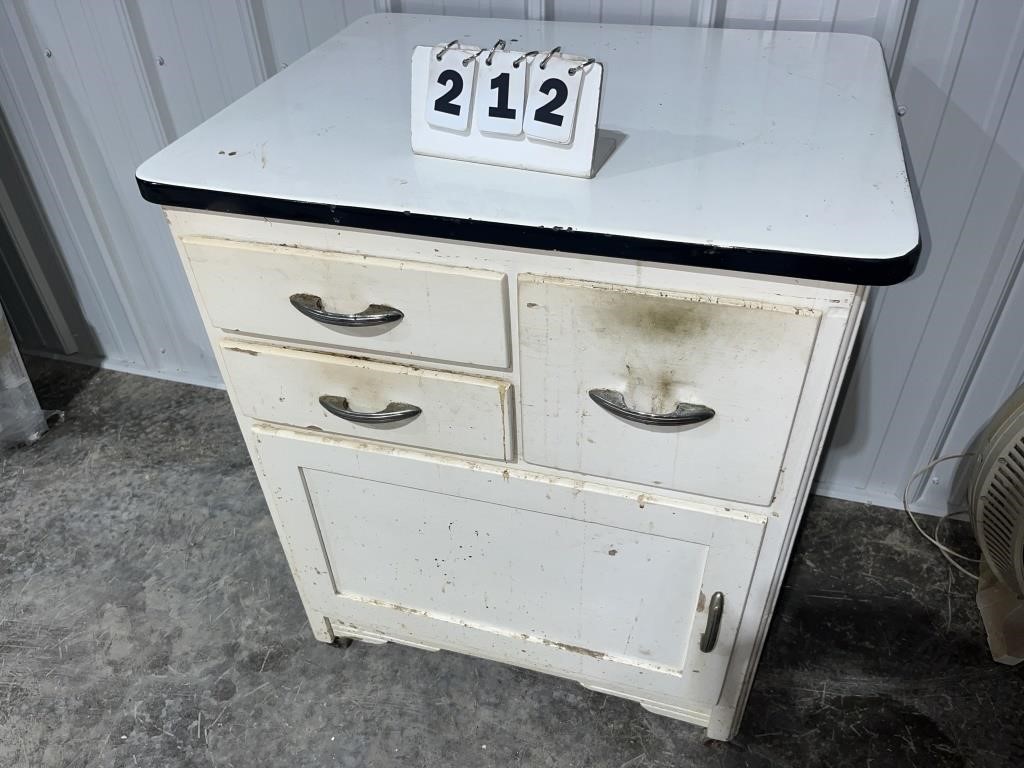 Enamel Top Cabinet