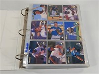 BINDER FULL OF ASSORTED BASEBALL CARDS