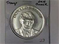 One Ounce Trump Silver Round