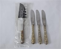 4 1828 Kirk Sterling Silver Handled Knives