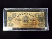 1853 The Erie and Kalamazoo Railroad Bank $5