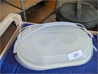 Plasticware Divided Tray w/ Lid