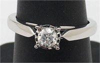 10k White Gold 0.25ct Solitaire Diamond Ring