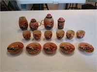 Vintage miniature coffee cups Saucers & carafes. D