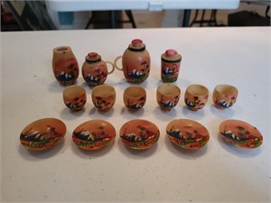Vintage miniature coffee cups Saucers & carafes. D