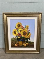 Sunflower Print on Canvas