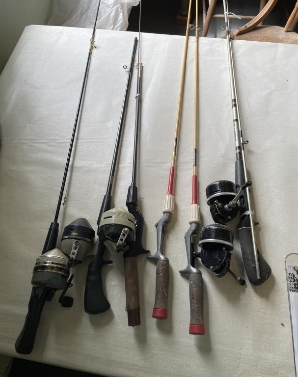 Assorted fishing poles