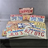 Collection of Arkansas & Oklahoma License Plates