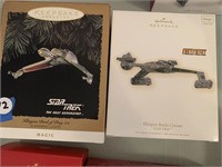 2 PC STAR TREK HALLMARK ORNAMENTS