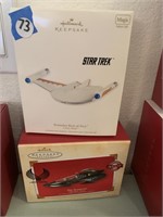 2 PC STAR TREK HALLMARK ORNAMENTS