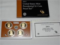 2011 (S) 4 pc. Presidential $1 coin proof set