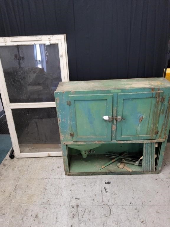 Antique Window and Cabinet