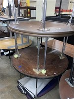 Lot of 4 Round Tables Adjustable Legs on some