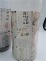 3 used Containers of Deko Steine Decor Rocks