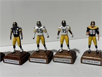 DIECAST STATUETTES OF PITTSBURGH STEELERS THROUGH