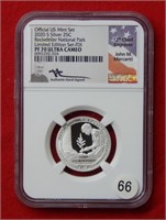 2023 S Rockafeller NP Silver Quarter NGC PF70