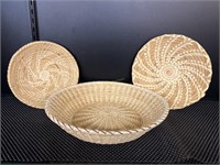 Native American Tohono O’odan hand woven bowls