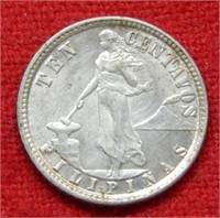 1918 S Philippines 10 Centavos