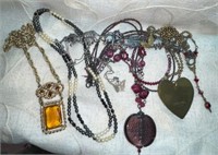 Misc Jewelry Lot: Sarah Coventry Orange Stone