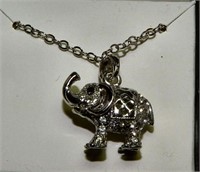 NIB New Directions Trumpeting Elephant Necklace