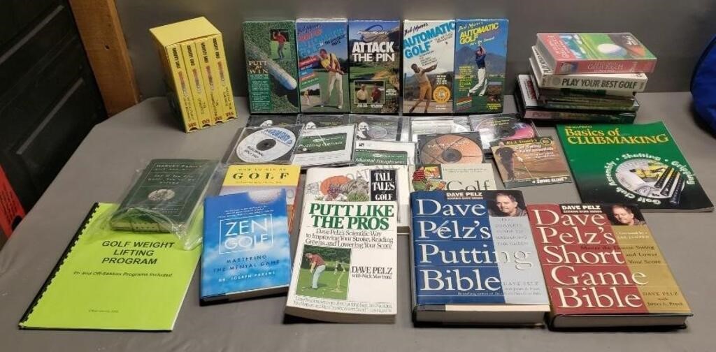 Golf VHS Tapes, CD's & Books