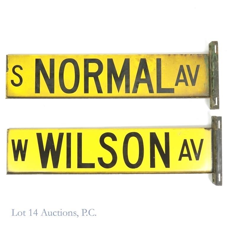 Original Yellow Chicago Street Signs (2)