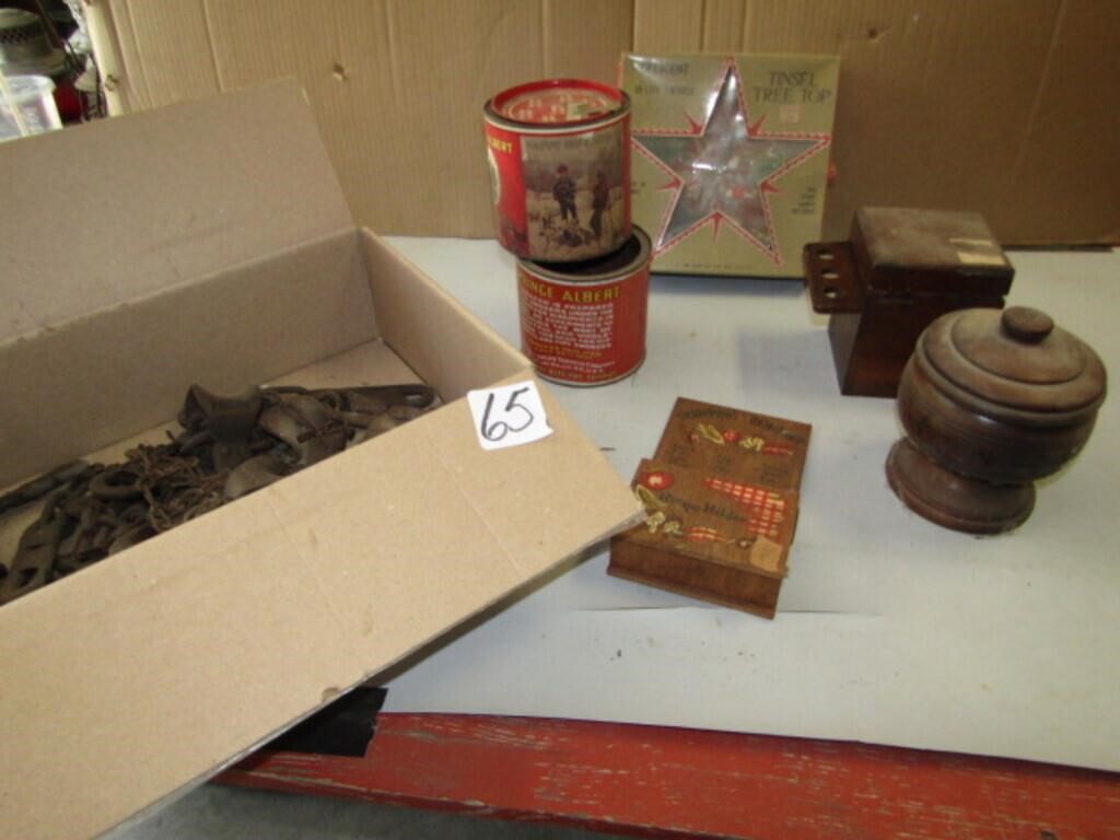 TOBACCO TINS, CHAINS, MORE