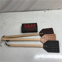 "FUN" Game & Amish Made Leather Fly Swatters
