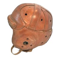 Vintage Leather Football Helmet
