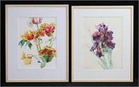 Alan Singer 2 Watercolors Flowers