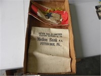 Bank Bag and tattered homefront flag